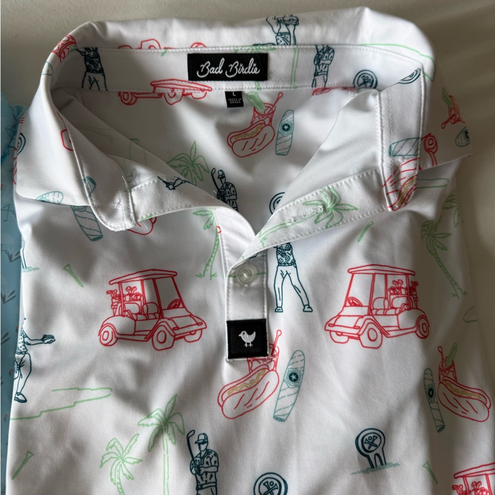 Bundle of 2 - Bad Birdie Men's Polos - Picture 5 of 6